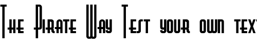 Font : Nickodemus-Extremus 2 Custom Text : The Pirate Way Test your own text here Click to download or to view this font on a tshirt that can be custom printed in Bali